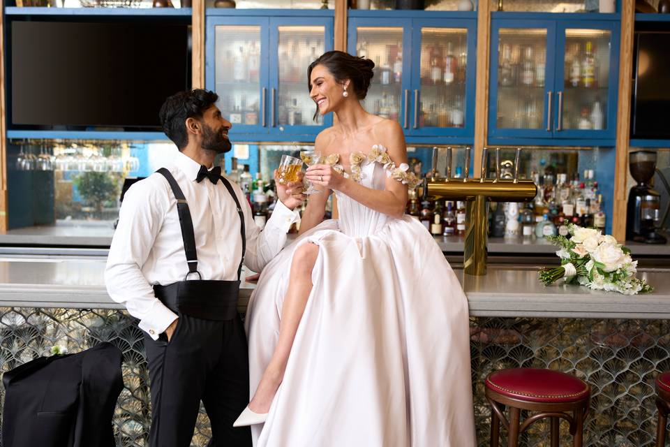 Couple Exiting Sofitel