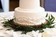 Two tier round wedding cake