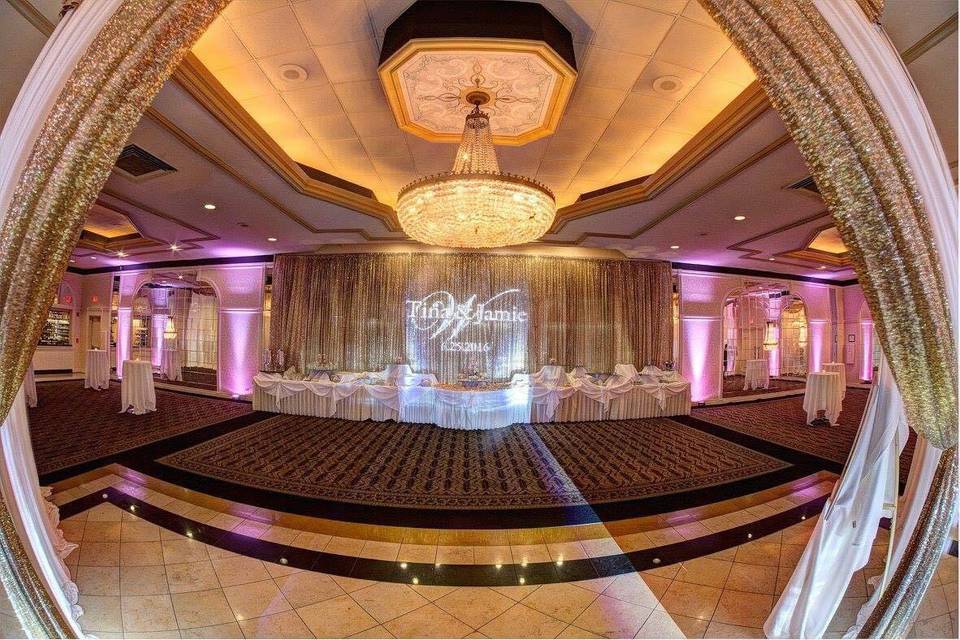 Reception hall lighting