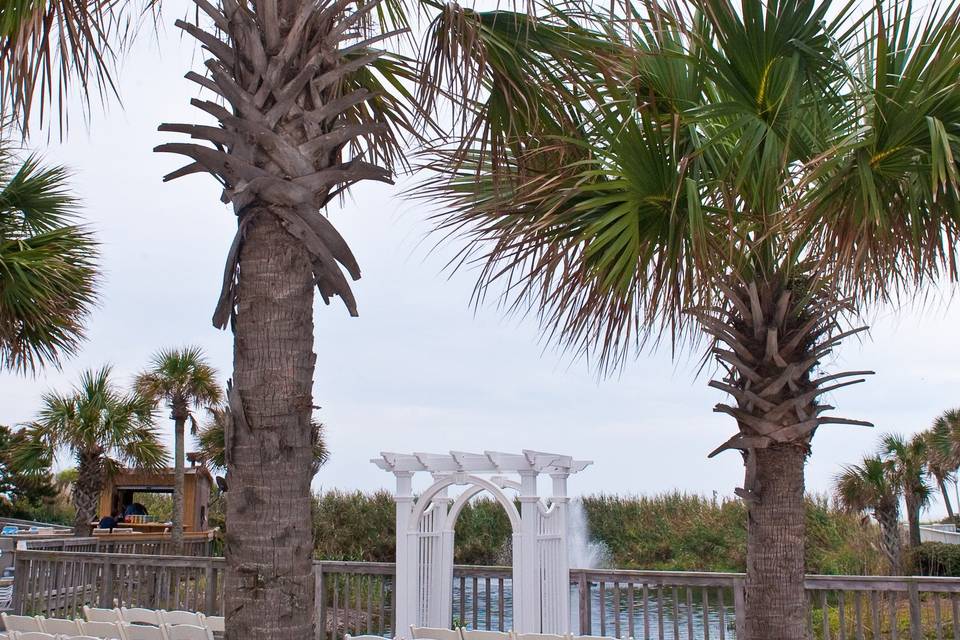 Wedding ceremony area