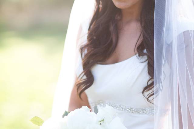 Bride holding her bouquet