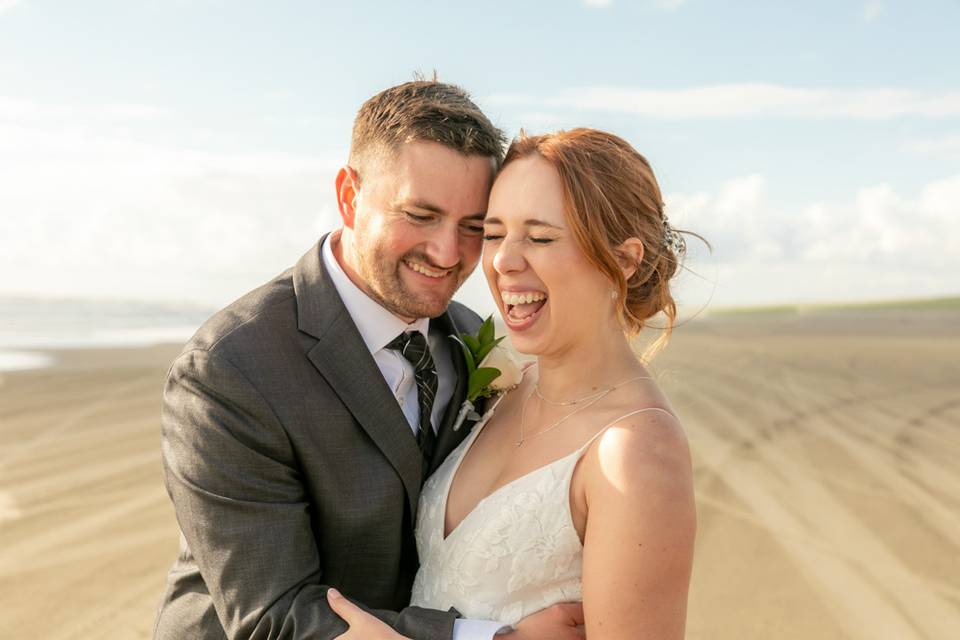 Beach elopement