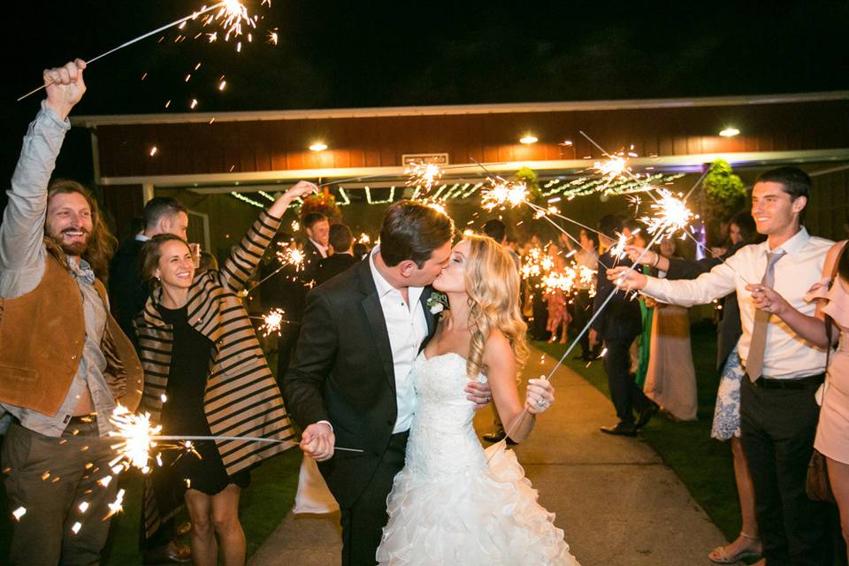 Fun sparkler exit