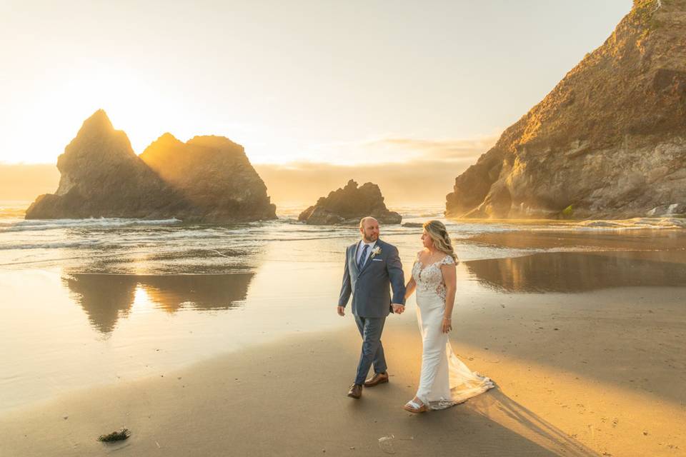 Beach elopement
