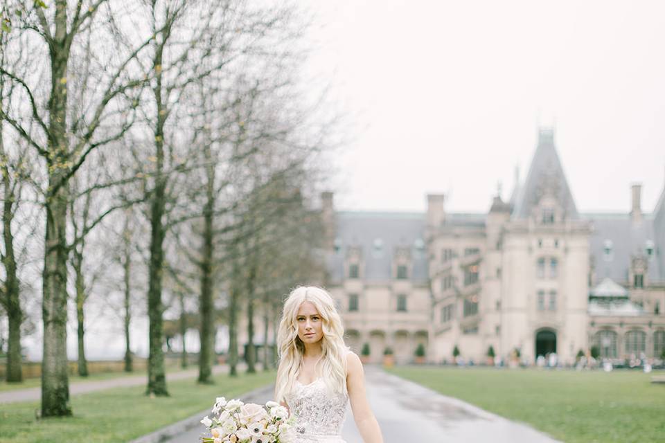 Castle wedding dress