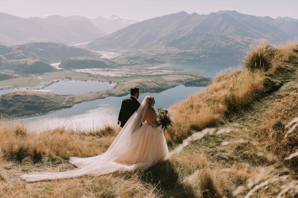 Hand beaded wedding dress