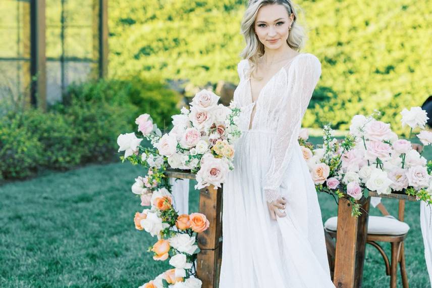 Long sleeve wedding dress