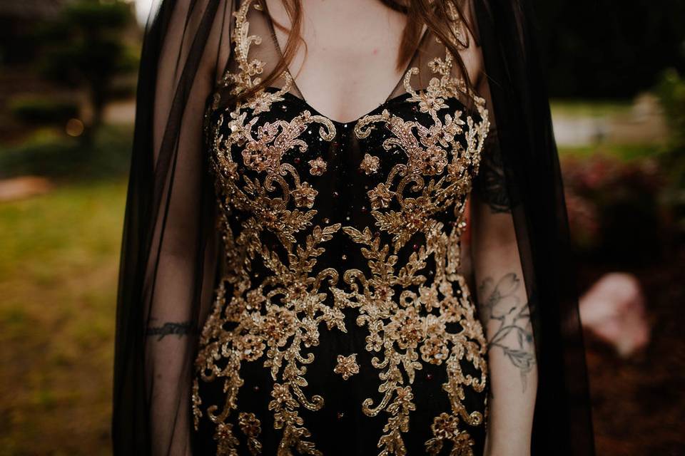 Black wedding dress