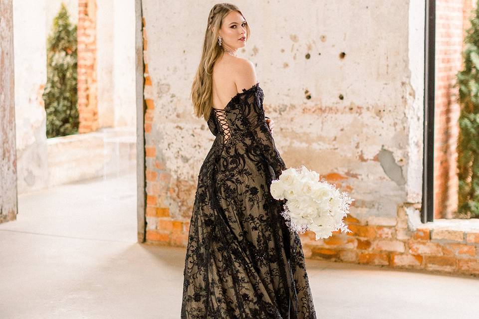 Black wedding dress