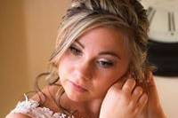 Bride getting dressed