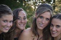 Bride and her bridesmaids