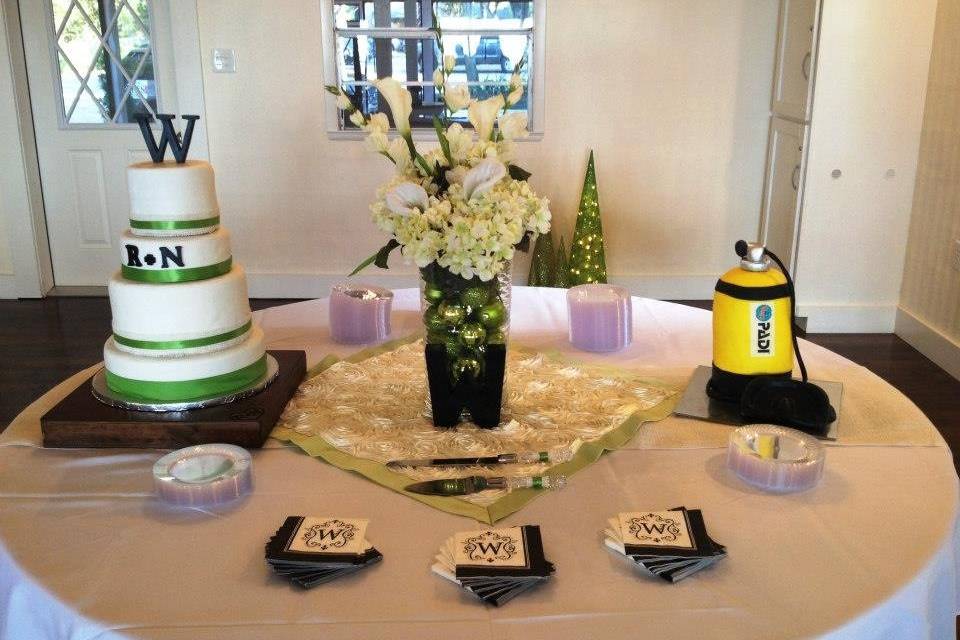 Wedding cake table