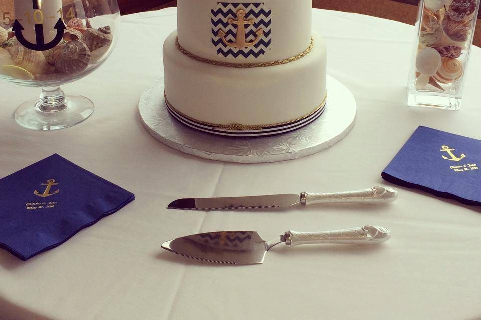 Nautical wedding cake