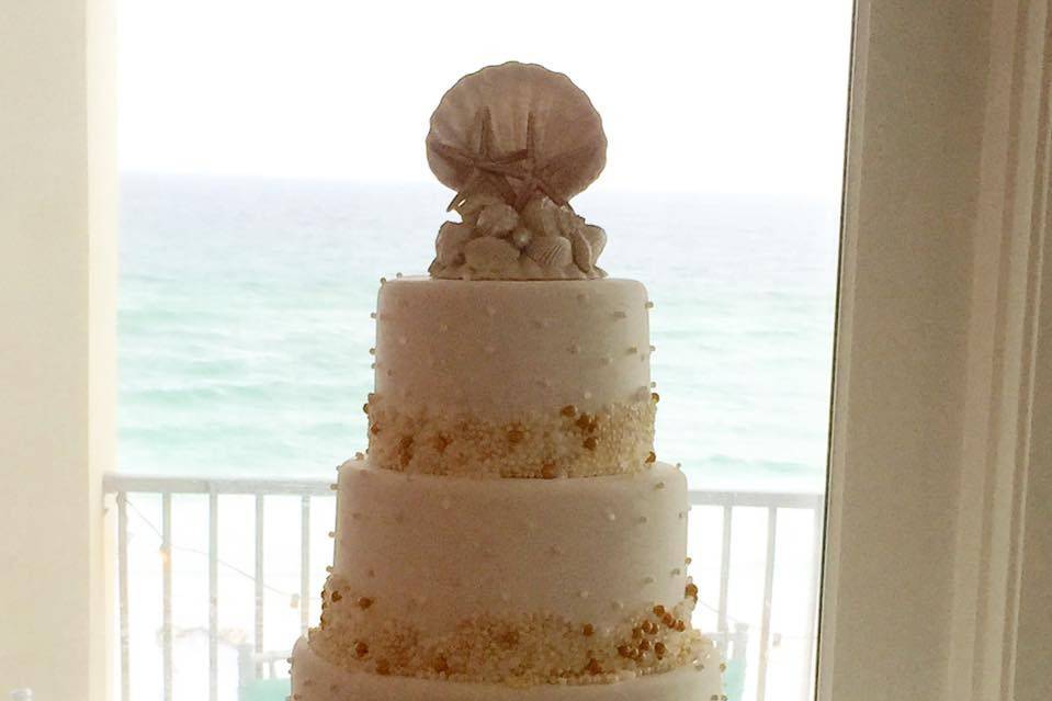 3-tier wedding cake