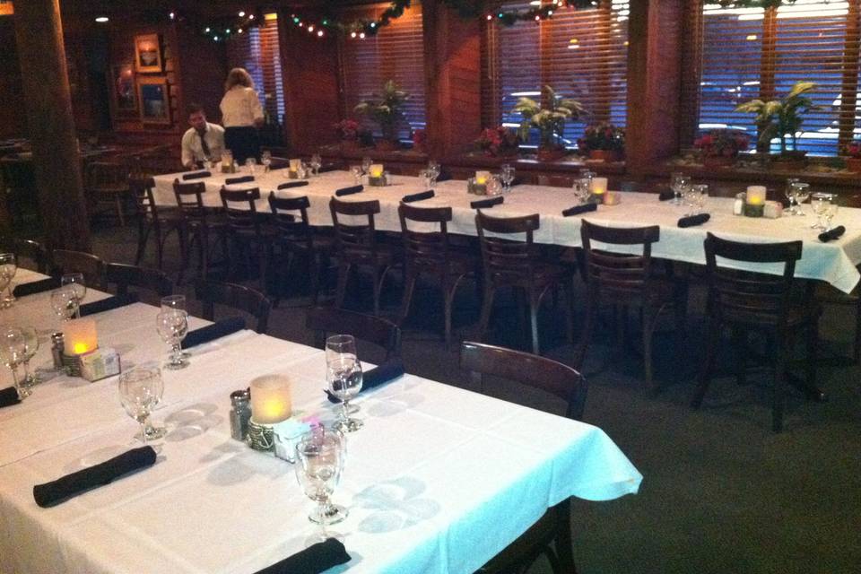In house private dining area.