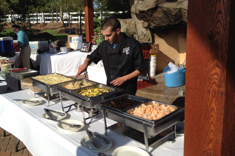 Buffet line