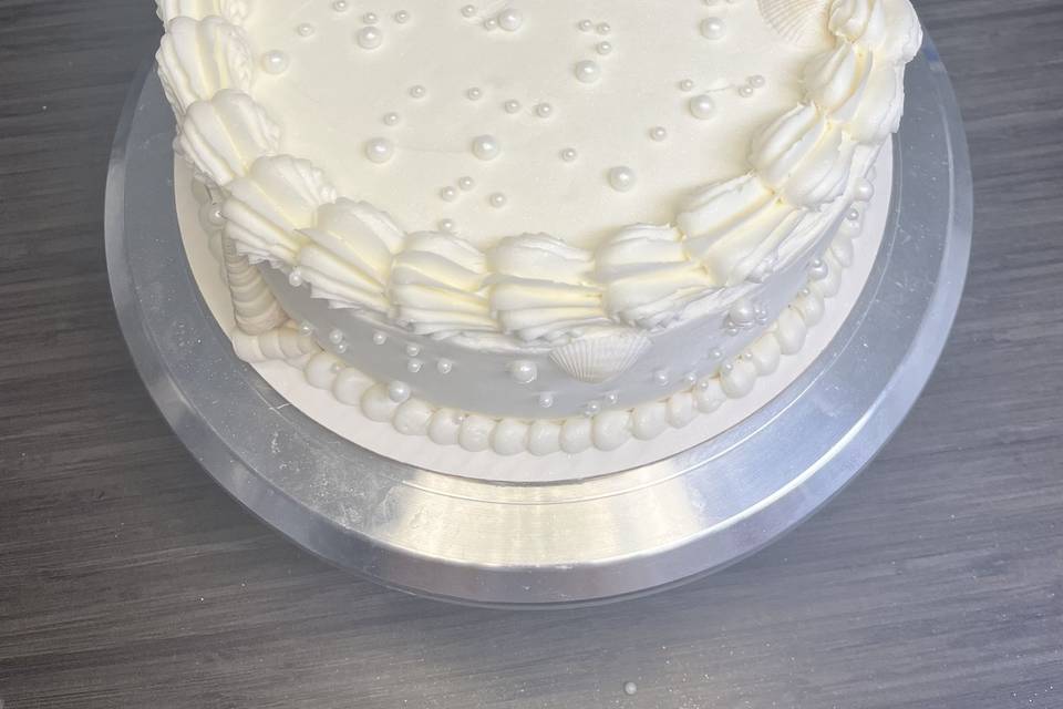 Coastal Elopement Cake