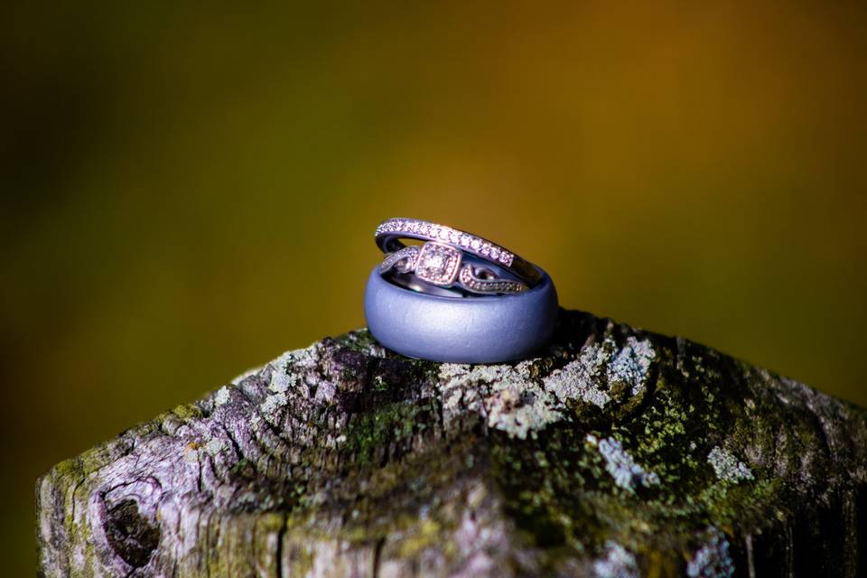 Wedding rings close up