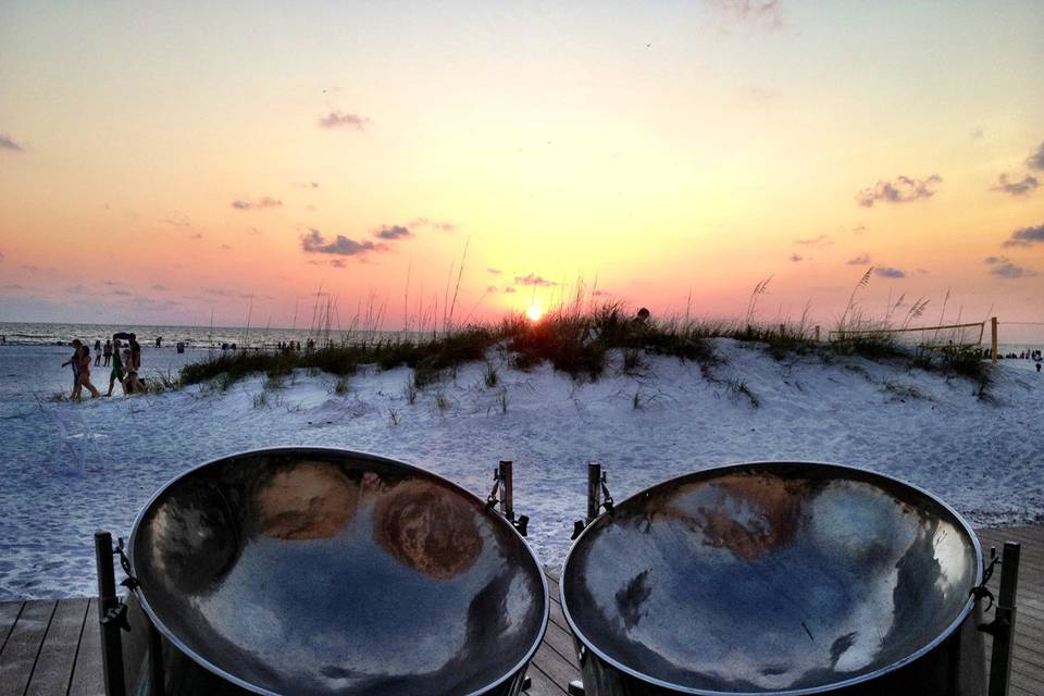 Beach wedding ceremony