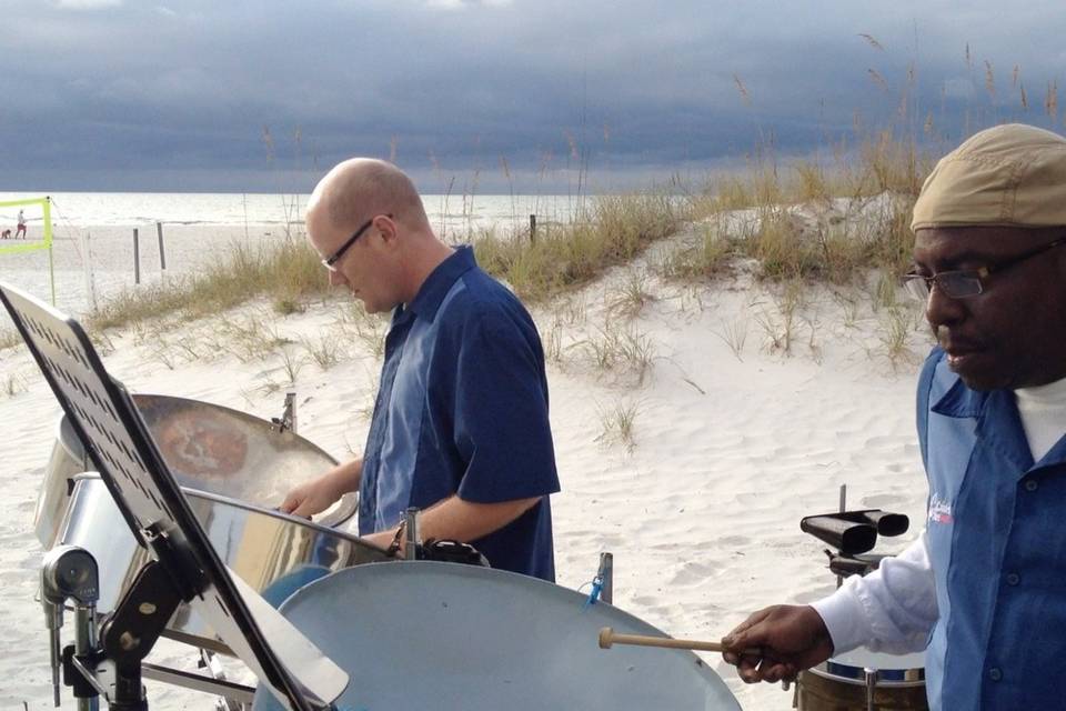 Beach wedding ceremony