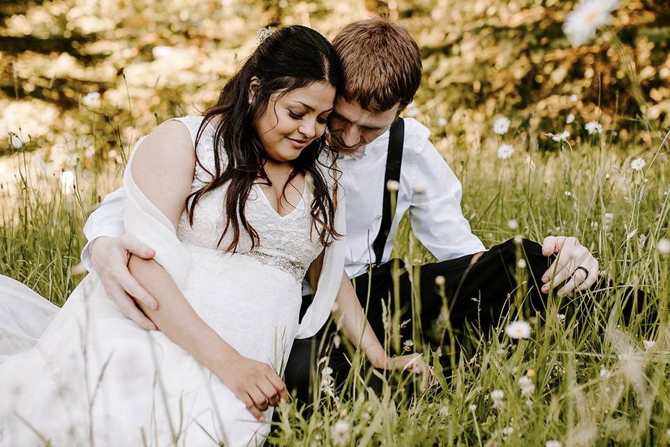 Intimate forest wedding