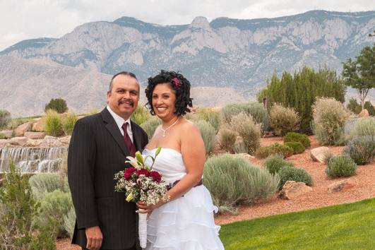 The bride and groom