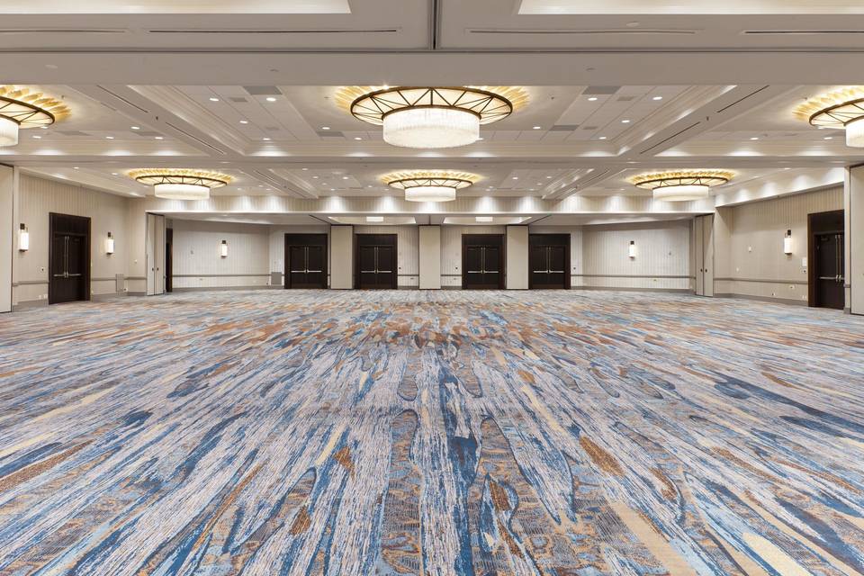 Expansive ballroom event space