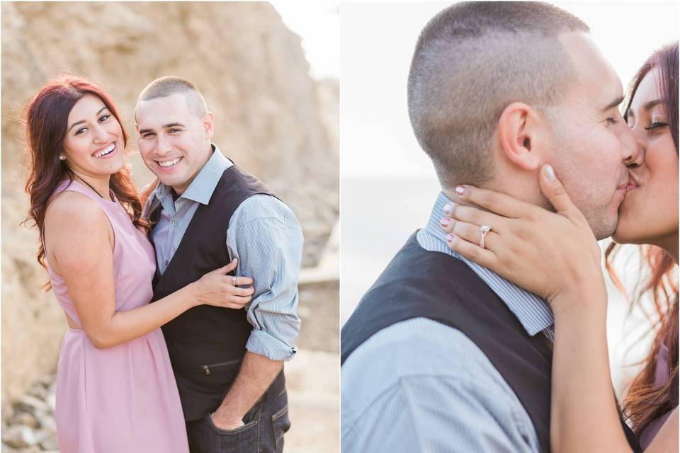 Beautiful engagement session at the Sutro Baths, San Francisco