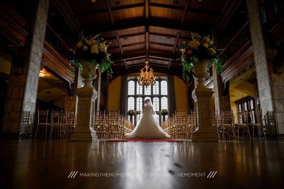 Bride in Tudor Ballroom