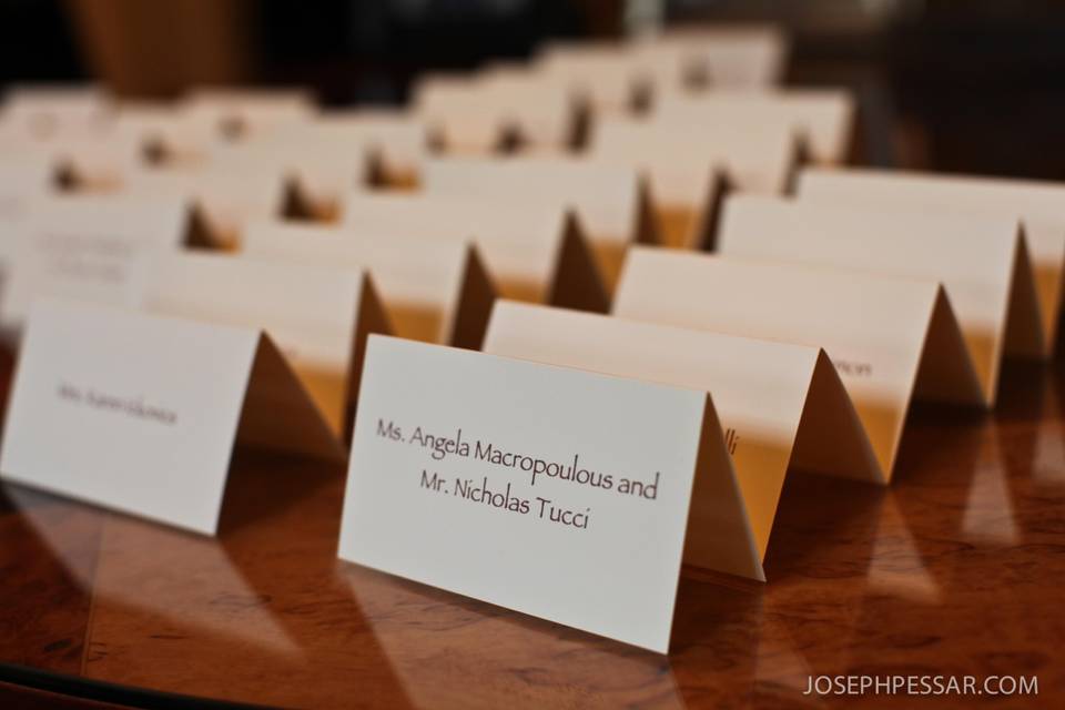 Simple and Clean escort card