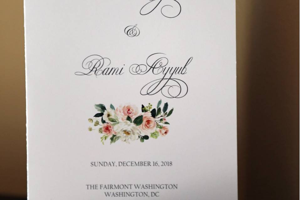 Wedding program