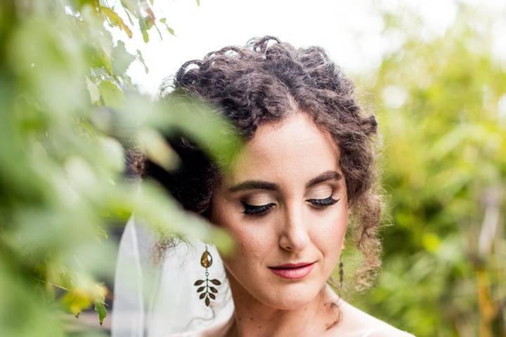 Natural Curly Bridal hair