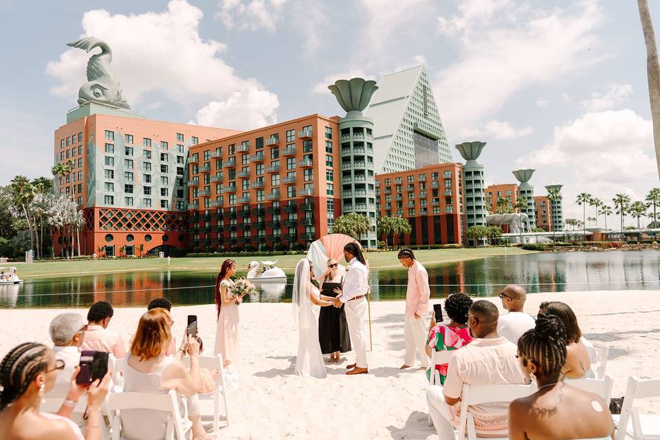 Disney World Swan Courtyard