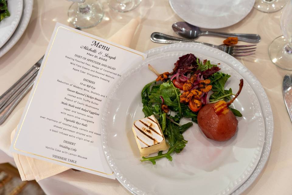 Menu and First Course