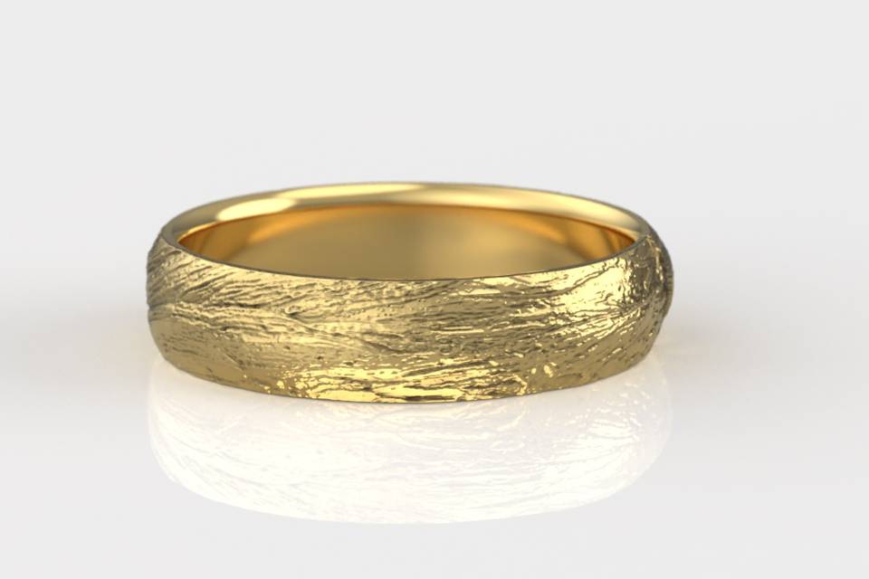 Gold Bristlecone Bark Ring
