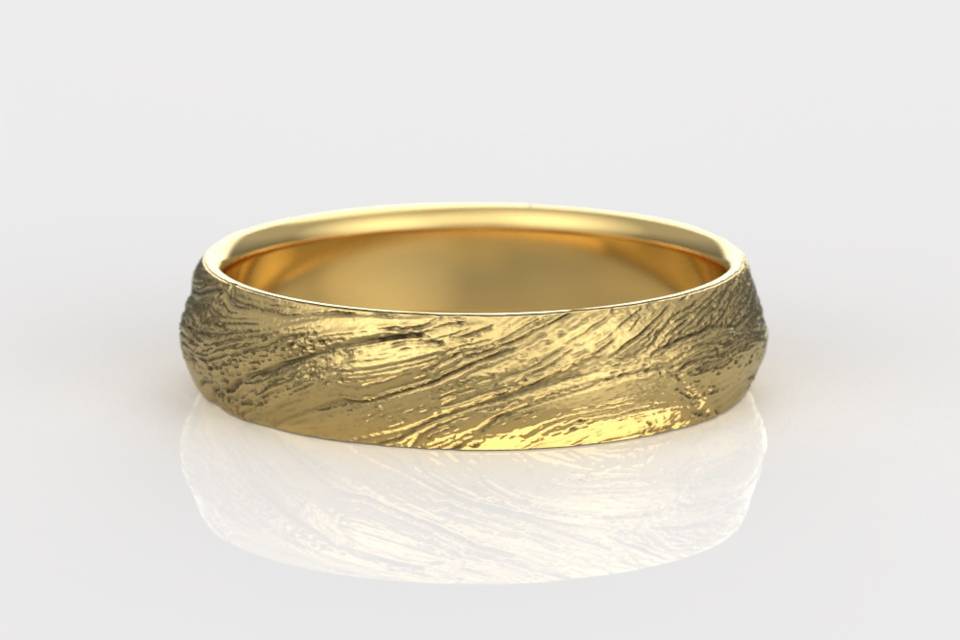 Gold Bristlecone Bark Ring