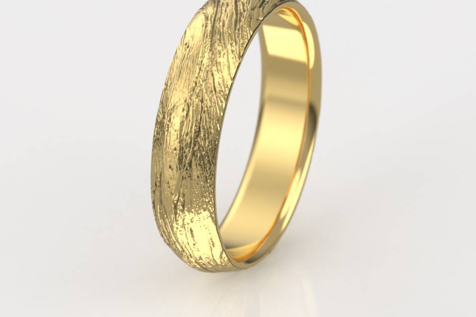 Gold Bristlecone Bark Ring