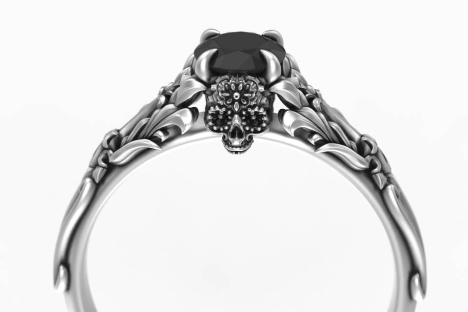 Day of the Dead Skull Ring