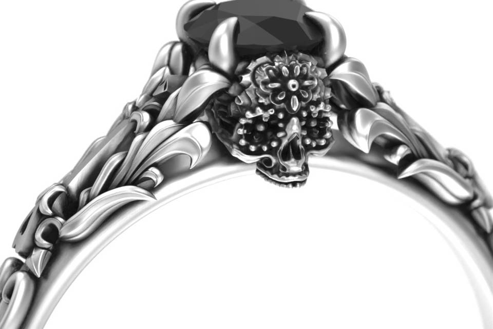 Day of the Dead Skull Ring