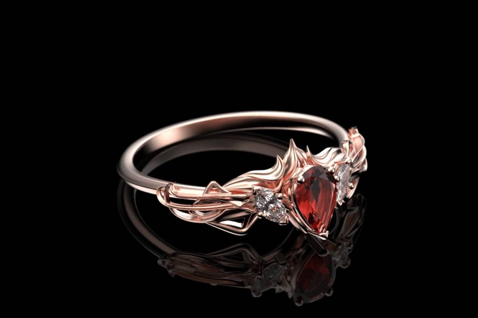 Rose Gold Elvish Ring
