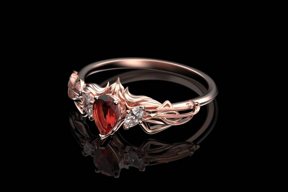 Rose Gold Elvish Ring