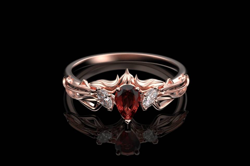 Rose Gold Elvish Ring