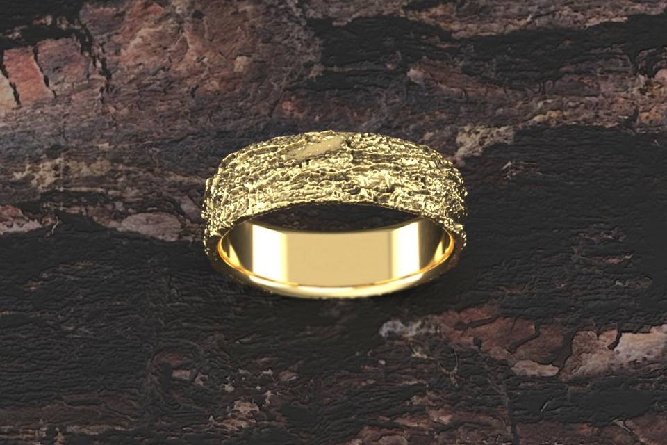 Ponderosa Pine Gold Men's Ring