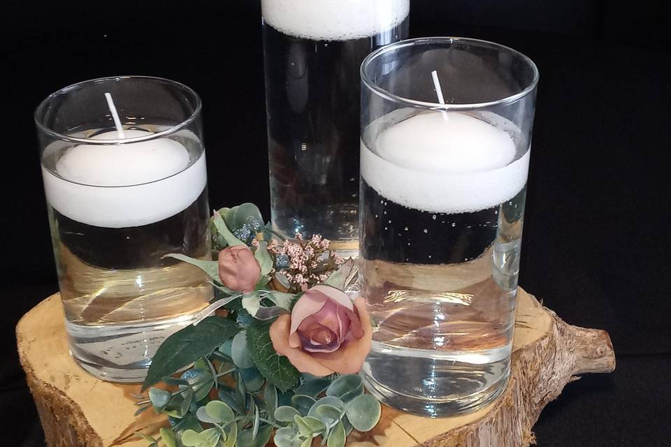 Glass with Floating Candles