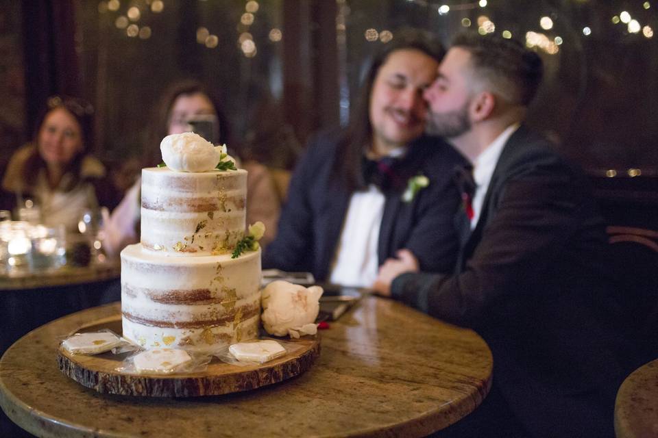 Couple celebrating