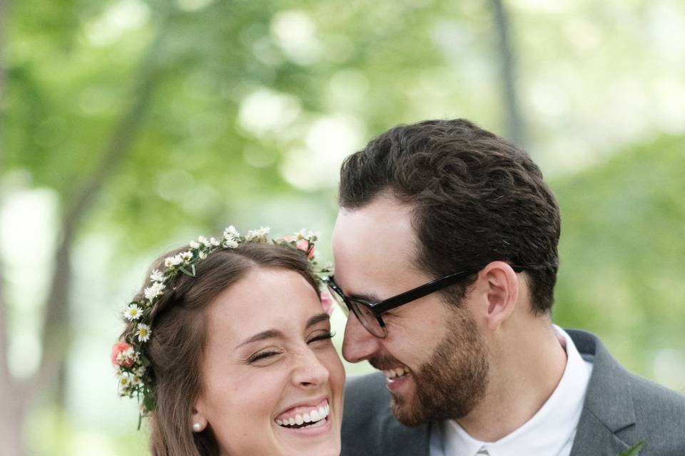 Couple after their first look.