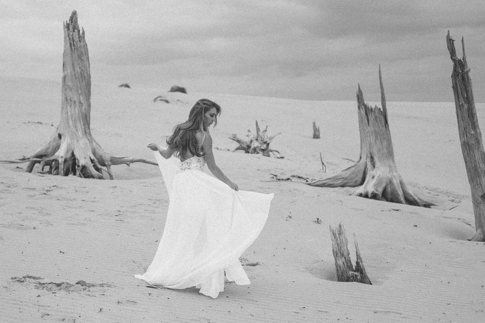 Bride at the dunes