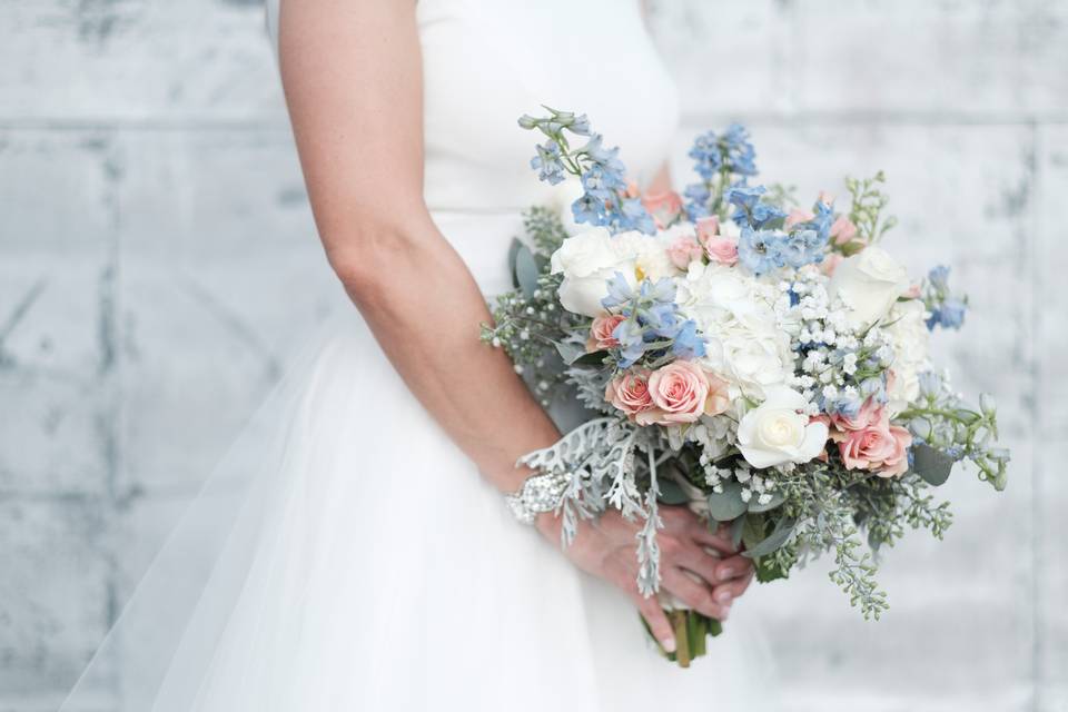 Bride with bouquet