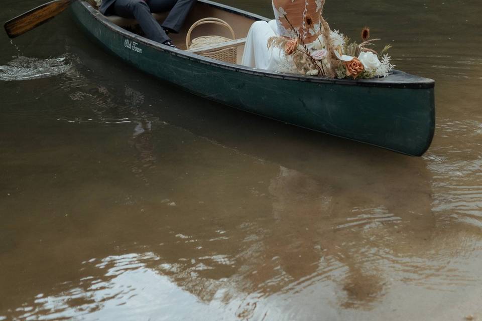 Bride and Groom on boat
