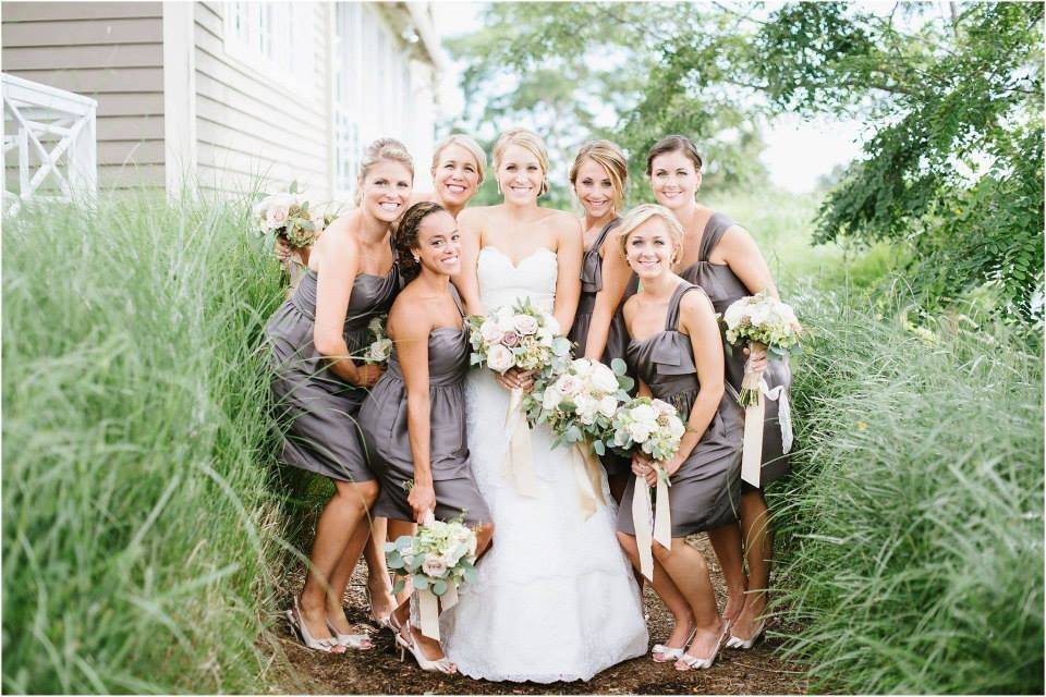 Bride and bridesmaids